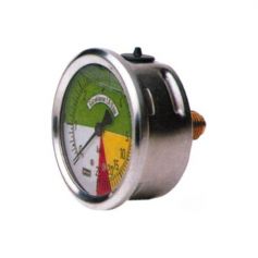 Manomètre ø63 - 0 à 25 bars - 1/4'' Arrière Laiton Nickelé