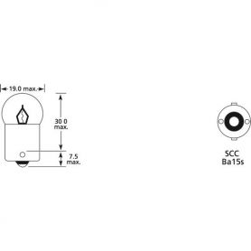 Ampoule graisseur 12v 5w (ba15s)