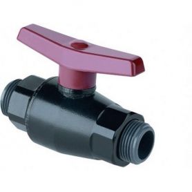Vanne Manuelle Polypropylène 2 voies M/M 1/2''