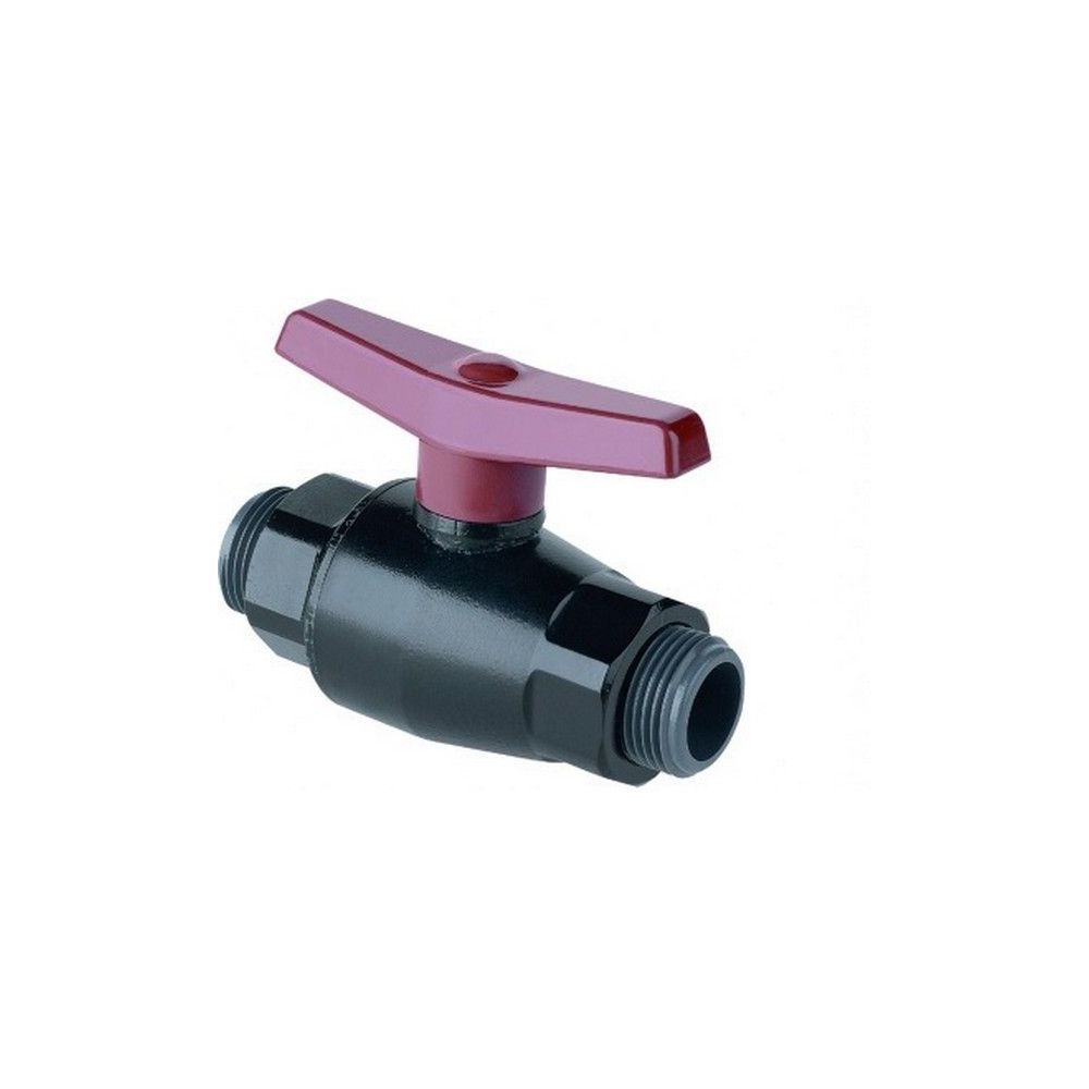 Vanne Manuelle Polypropylène 2 voies M/M 1/2''