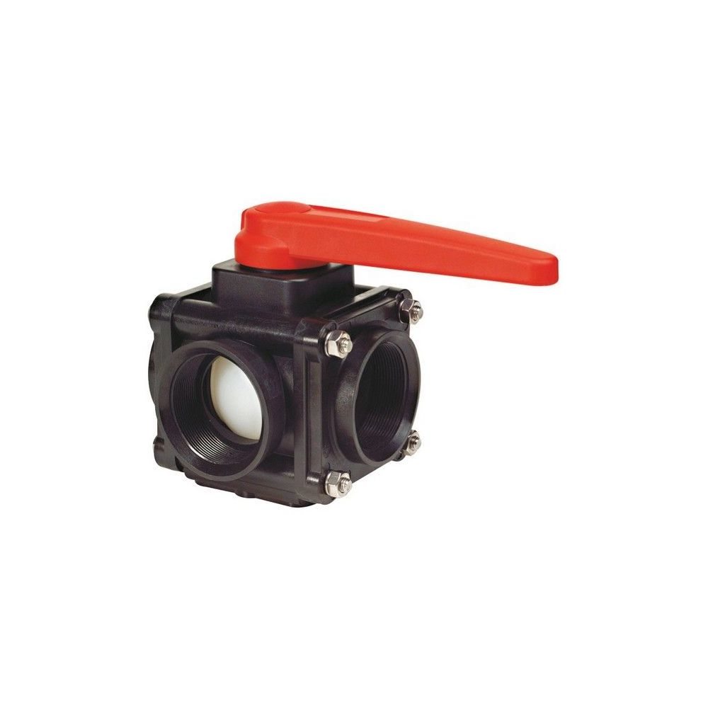 Vanne Manuelle 3 voies latéral 1'' Sphère Plastique