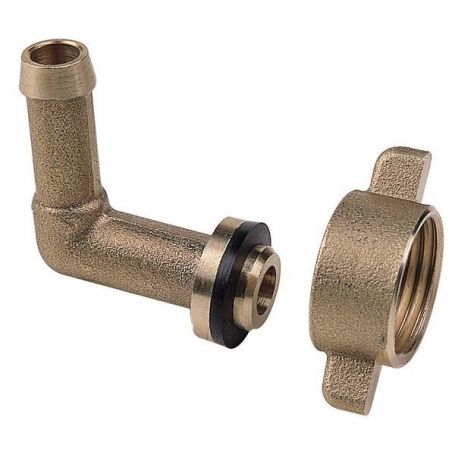 EMBOUT LAITON CANNELÉ À ÉCROU COUDÉ 90° F 1/2'' X Ø10