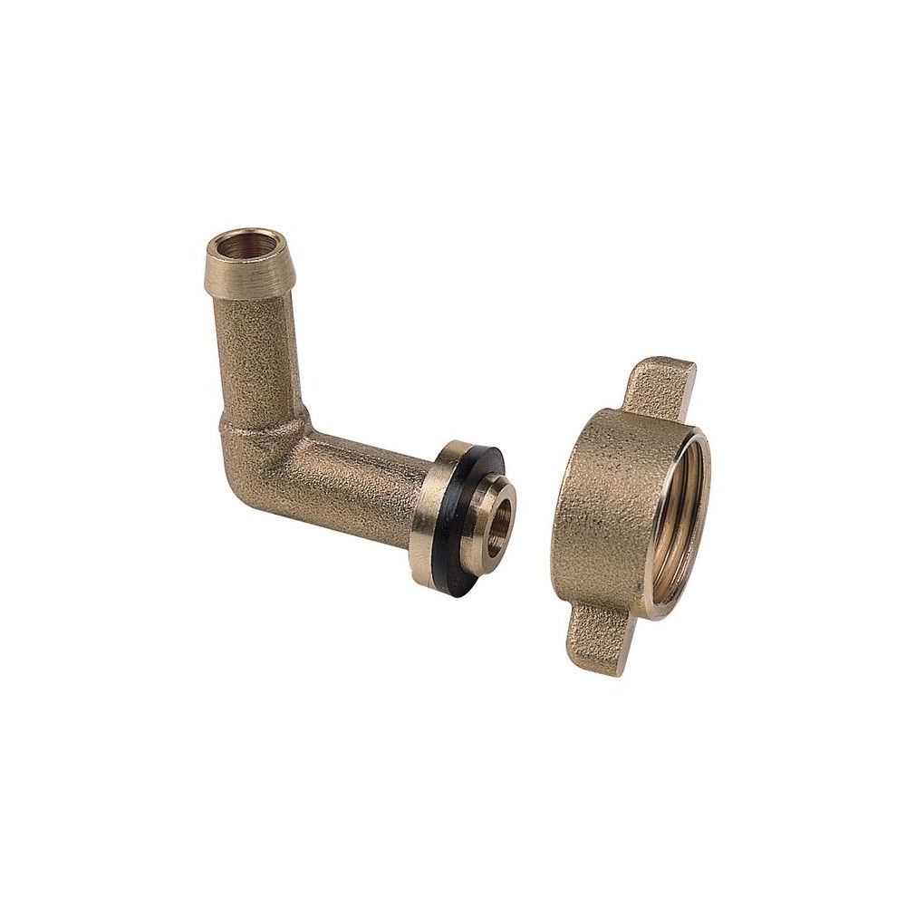 Embout Laiton Cannelé à Ecrou Coudé 90° F 1/2'' x ø10