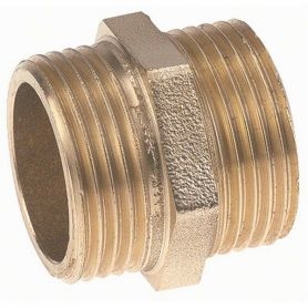 Mamelon Double Laiton - Mâle/Mâle 1/4''