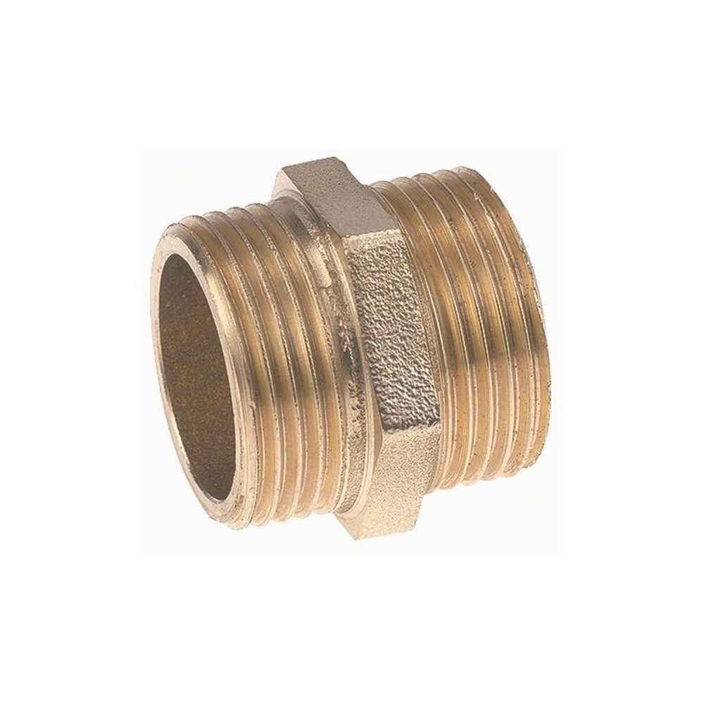 Mamelon Double Laiton - Mâle/Mâle 1/4''