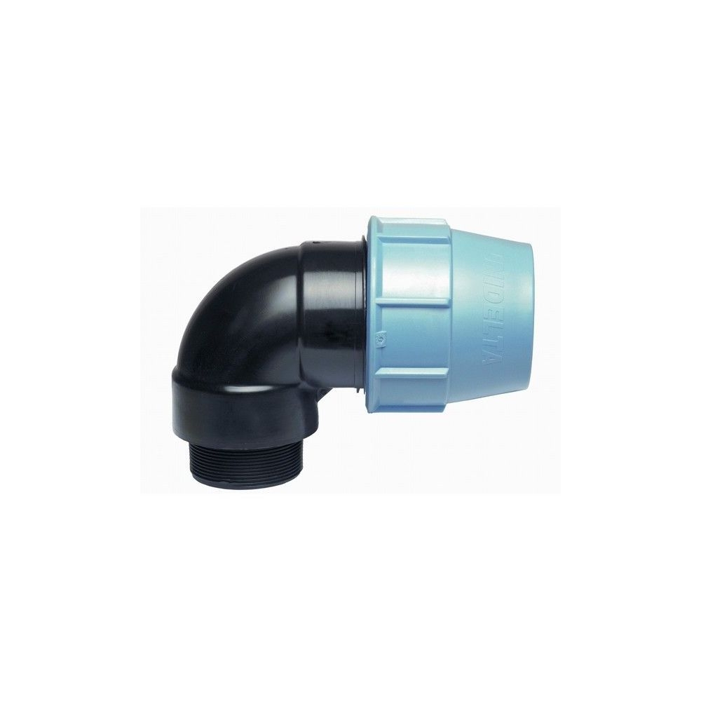 Racc. compr. polypro Coude ø40 x M1''1/4