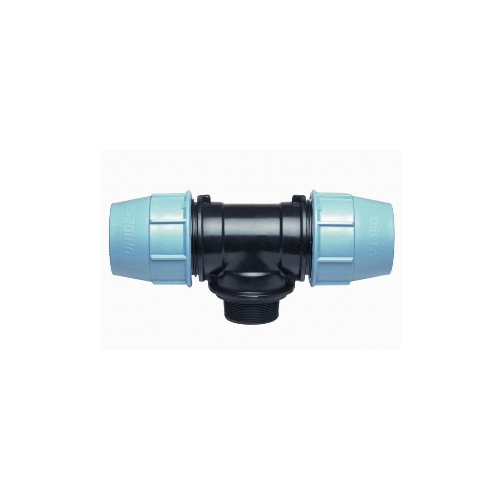 Racc. compr. polypro Té ø25 x M3/4''