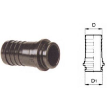 TUBULURE DROITE (JT) Ø 32 POUR ÉCROU 1''1/2