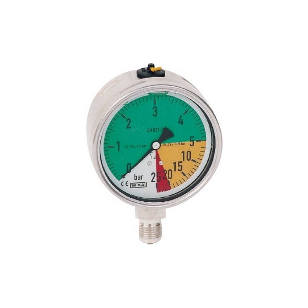 Manomètre Inox ø 100 - 0 /5/25 bars - 1/4''