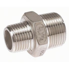 Mamelon Double Réduit - Inox 3/4'' x 1/2''