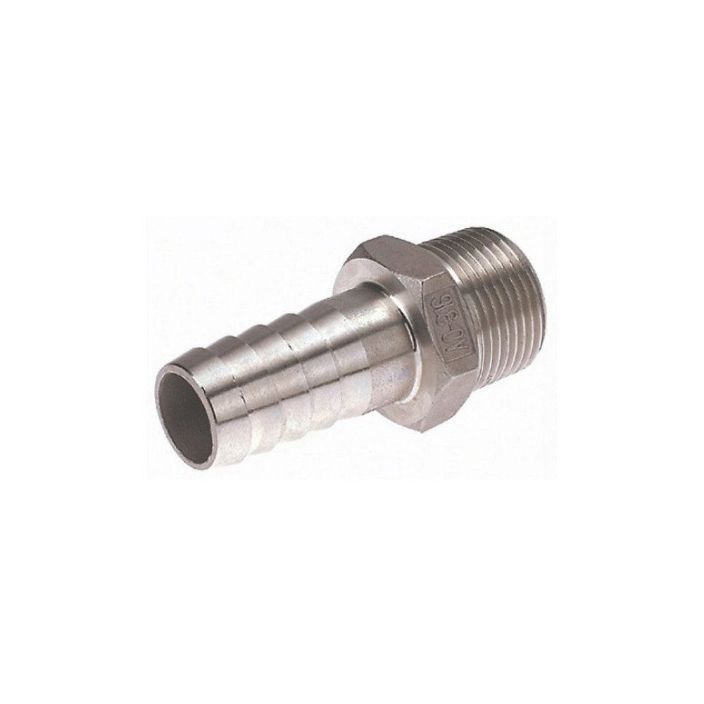 Embout Cannelé Inox Male 1/2'' x ø13