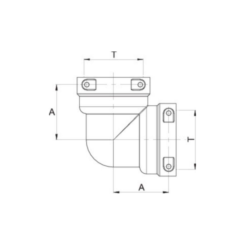 Coude T9 F/F 90°