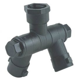 Portejet articulé Double Entrée 3/8''F Sortie 1/4 tour