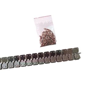 AGRAFE ALLONGÉE EN ACIER INOXYDABLE AVEC RIVETS EN BARRE DE 1,00 ML RÉF. CRV8PEL - PELLENC