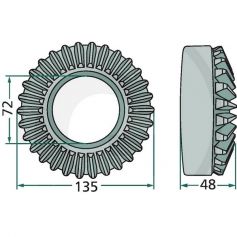 COURONNE 30 DENTS KRONE RÉF 2610581 COURONNE 30 DENTS KRONE RÉF 2610581
