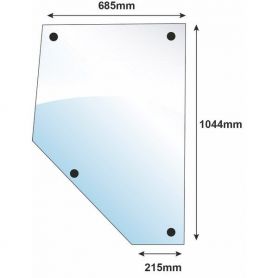 Glace porte teintée 4 trous