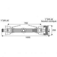 TRANSMISSION COMPLÈTE STANDARD À SÉCURITÉ 1"3/8Z6 TRANSMISSION COMPLÈTE STANDARD À SÉCURITÉ 1"3/8Z6