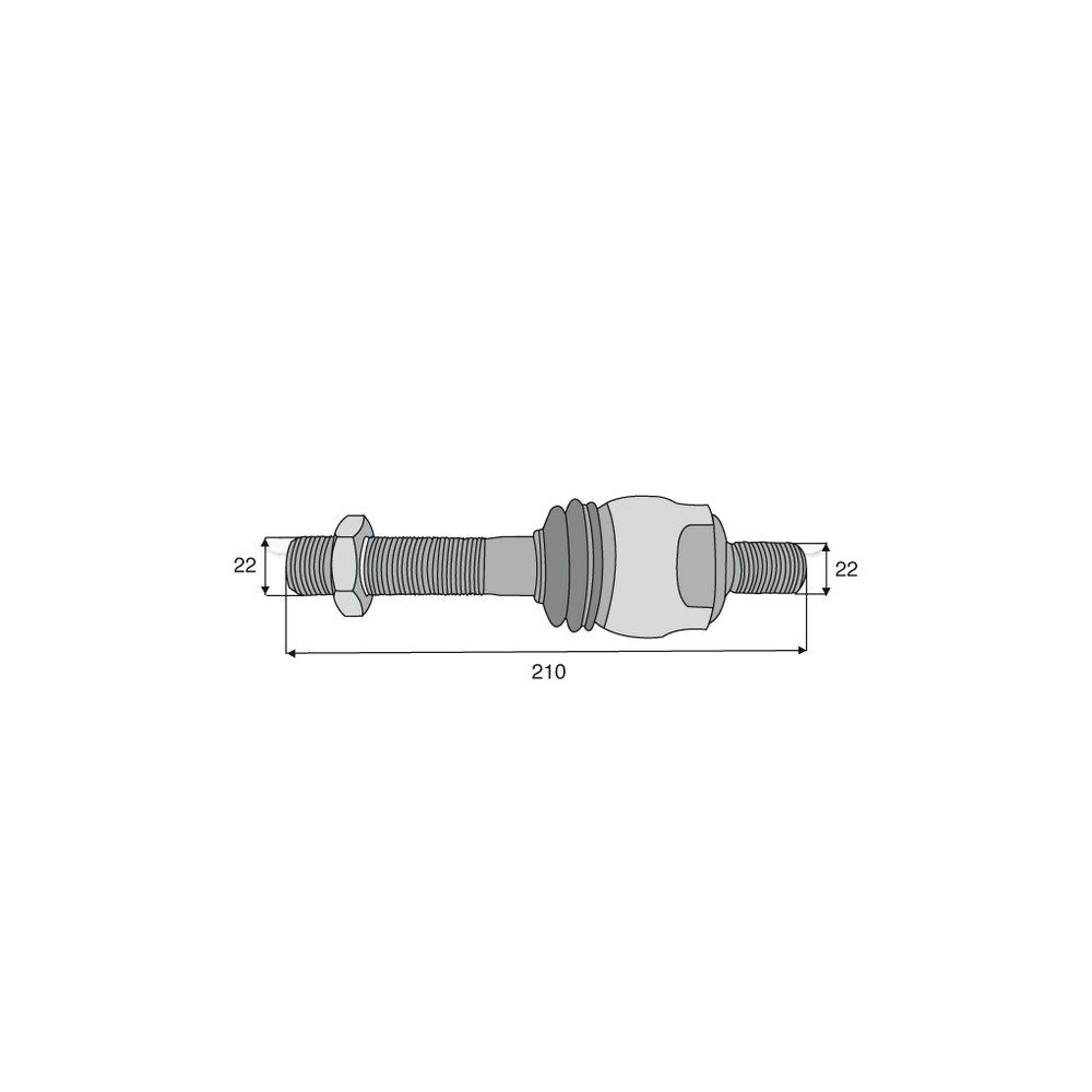 Rotule Axiale Avant DENCKERMANN D180333 - Compatible Mercedes Classe A W169 Et Classe B W245 - Longueur 202 Mm