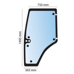 VITRE DE PORTE GAUCHE CLAAS RÉF 7700073324 VITRE DE PORTE GAUCHE CLAAS RÉF 7700073324