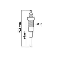 BOUGIE DE PRECHAUFFAGE REF. 01169117 DEUTZ