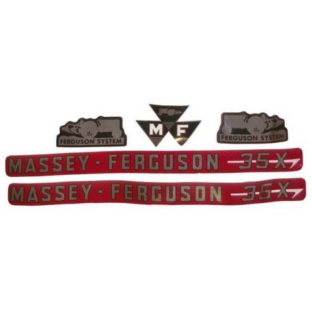 Kit d'autocollants «Massey Ferguson 35X» réf. 3406971M91 - Massey Ferguson Kit d'autocollants «Massey Ferguson 35X» réf. 3406971M91 - Massey Ferguson