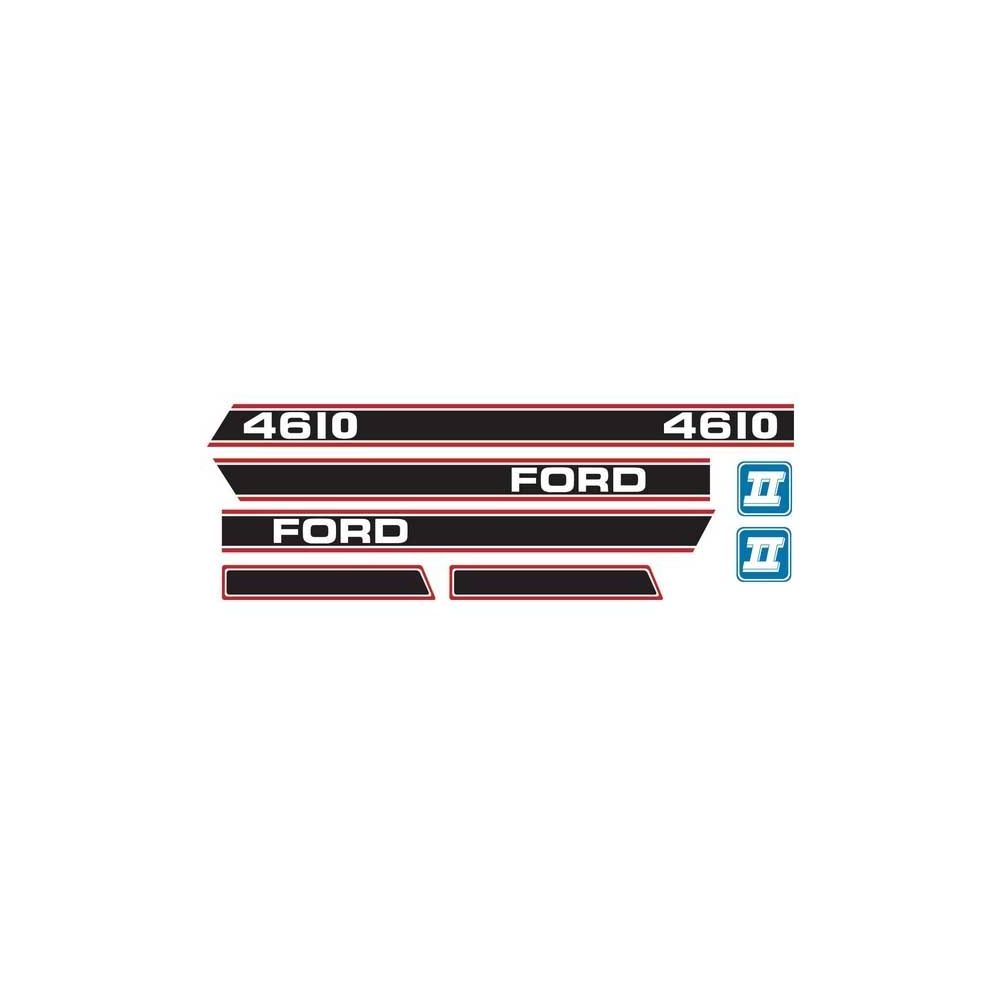 Sticker Ford 4610 Force 2 Rouge & Noir pour FORD