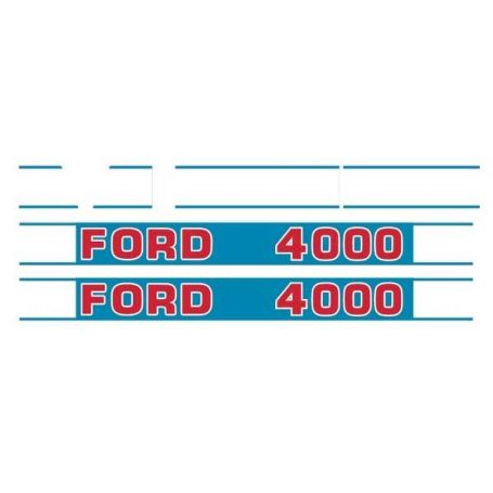 Kit d'autocollants «Ford 4000» réf. 81822595 - Ford New Holland Kit d'autocollants «Ford 4000» réf. 81822595 - Ford New Holland