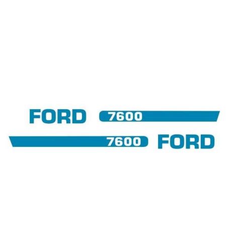 Kit d'autocollants «Ford 7600» réf. 83928532 - Ford New Holland Kit d'autocollants «Ford 7600» réf. 83928532 - Ford New Holland