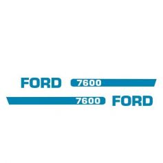 Kit d'autocollants «Ford 7600» réf. 83928532 - Ford New Holland Kit d'autocollants «Ford 7600» réf. 83928532 - Ford New Holland