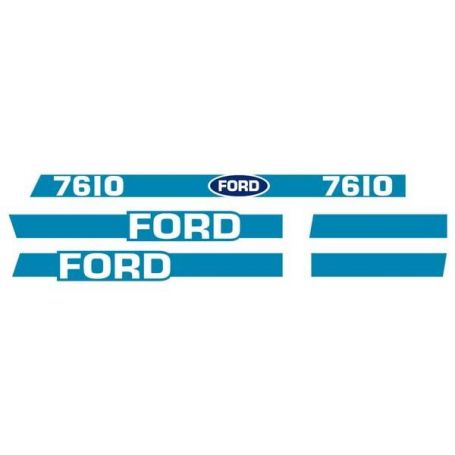 Kit Décalque Ford 7610 - Avec Cabine pour FORD Kit Décalque Ford 7610 - Avec Cabine pour FORD