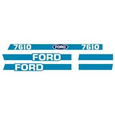Kit Décalque Ford 7610 - Avec Cabine pour FORD Kit Décalque Ford 7610 - Avec Cabine pour FORD