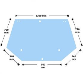 Vitre Ford 7840 TS TM M 6635 arrière - 11-95 pour FORD