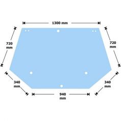 Vitre Ford 7840 TS TM M 6635 arrière - 11-95 pour FORD Vitre Ford 7840 TS TM M 6635 arrière - 11-95 pour FORD