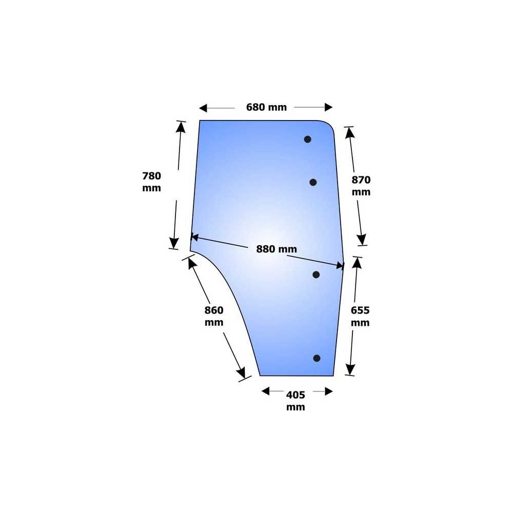 Vitre de porte droite Ford 40 11-91 / 10-95 Toit Blanc pour FORD