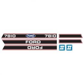 Kit Décalque Ford 7810 Rouge & Noir pour FORD
