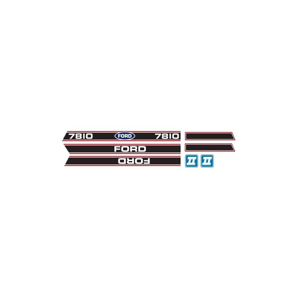 Kit Décalque Ford 7810 Rouge & Noir pour FORD