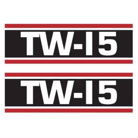 Sticker Ford TW15 Super Q Cab Noir et Blanc x 2 pour FORD