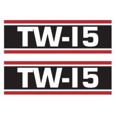 Sticker Ford TW15 Super Q Cab Noir et Blanc x 2 pour FORD Sticker Ford TW15 Super Q Cab Noir et Blanc x 2 pour FORD