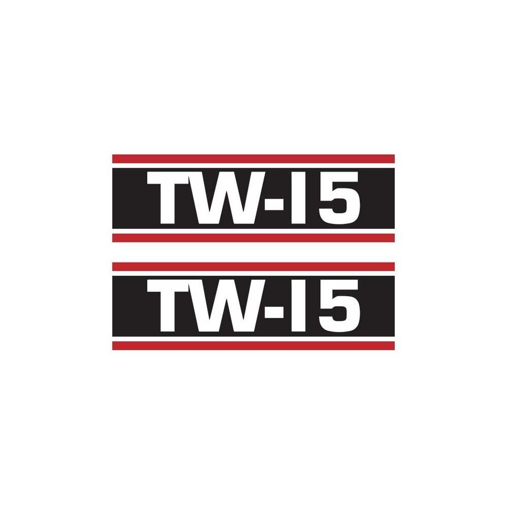 Sticker Ford TW15 Super Q Cab Noir et Blanc x 2 pour FORD