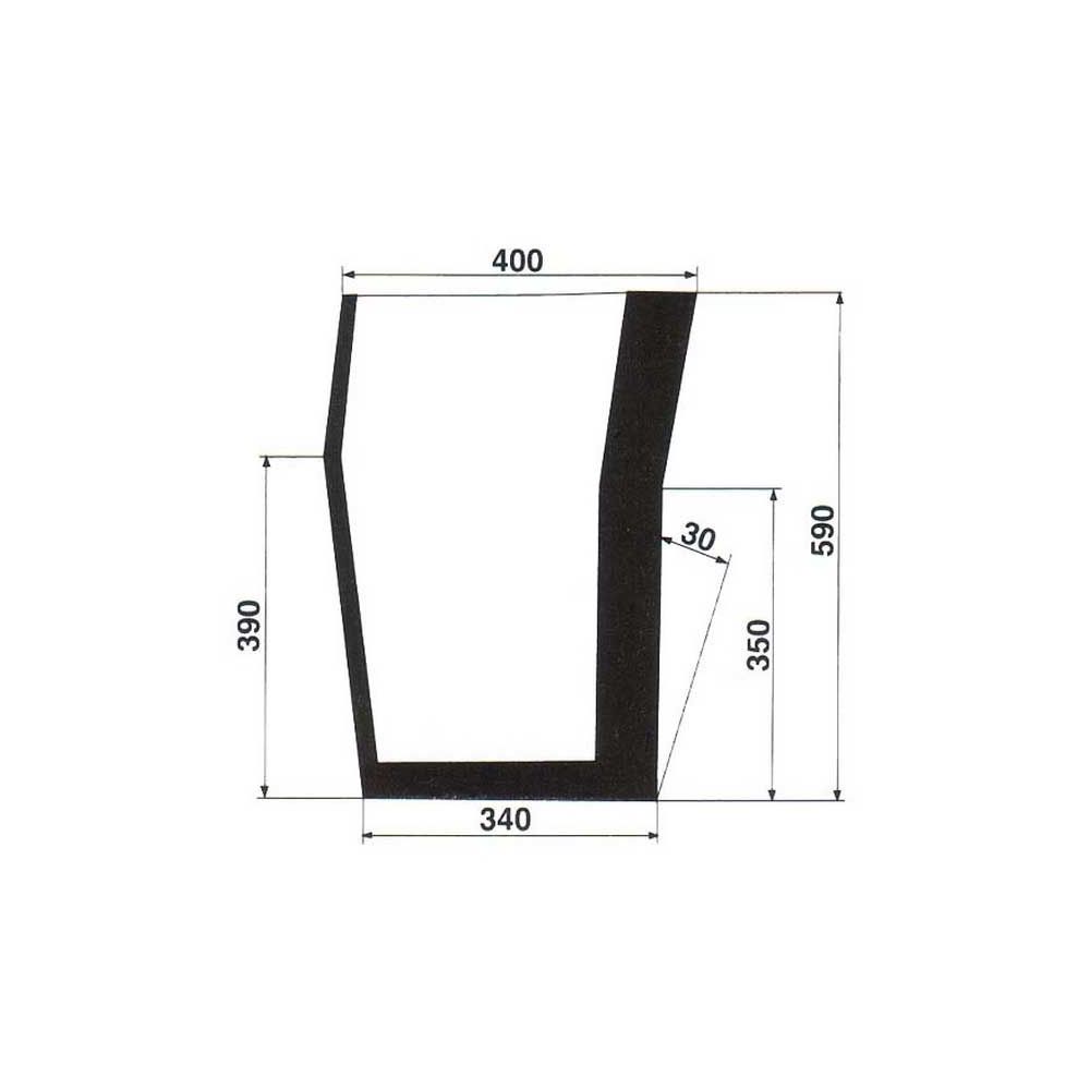 Vitre avant inférieure D pour MASSEY FERGUSON