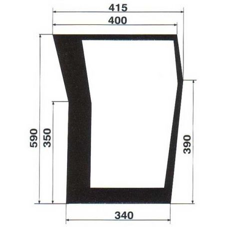 Vitre avant inférieure G pour MASSEY FERGUSON Vitre avant inférieure G pour MASSEY FERGUSON