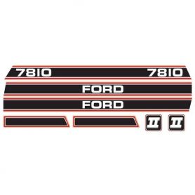 Kit Décalques Ford 7810 Série 3 Rouge & Noir pour FORD
