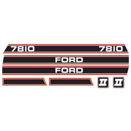 Kit Décalques Ford 7810 Série 3 Rouge & Noir pour FORD Kit Décalques Ford 7810 Série 3 Rouge & Noir pour FORD