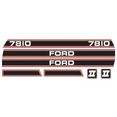 Kit Décalques Ford 7810 Série 3 Rouge & Noir pour FORD Kit Décalques Ford 7810 Série 3 Rouge & Noir pour FORD