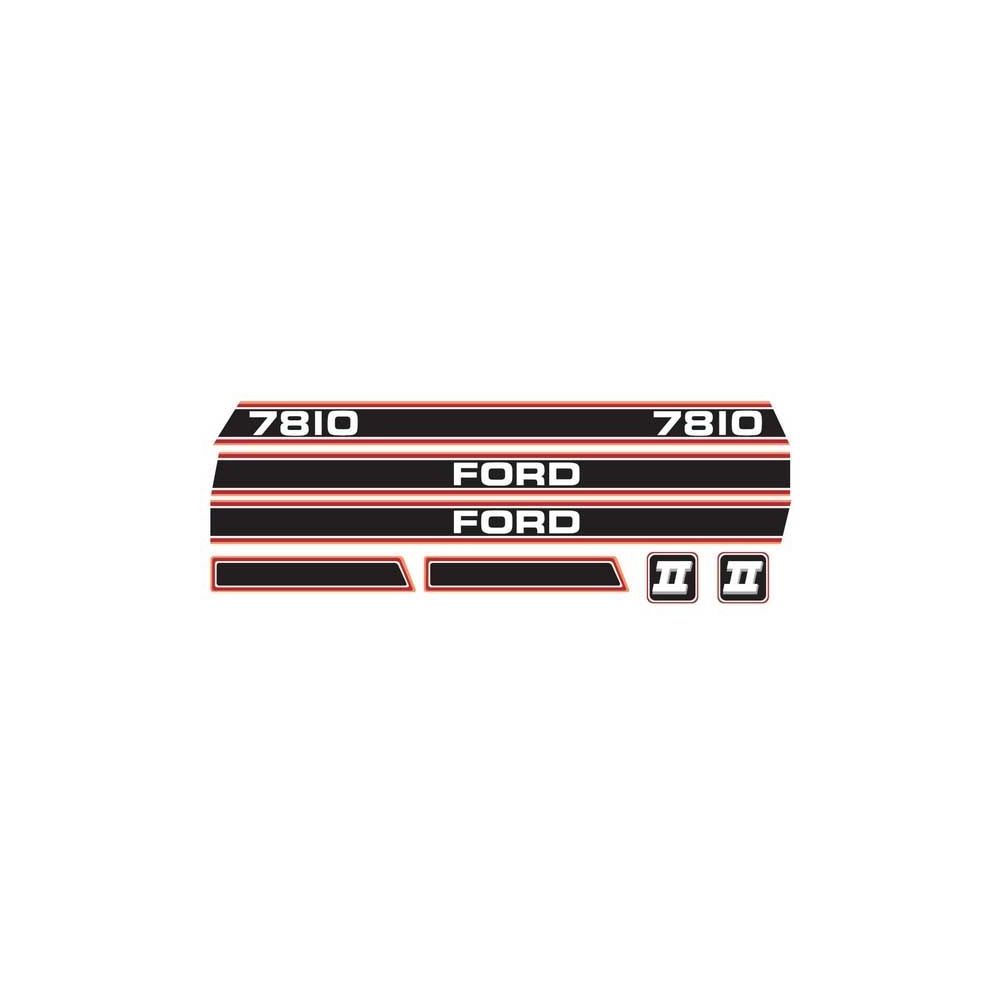 Kit Décalques Ford 7810 Série 3 Rouge & Noir pour FORD