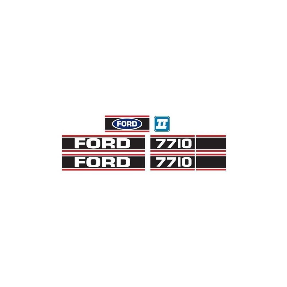 Sticker Ford 7710 Force 2 Rouge & Noir pour FORD