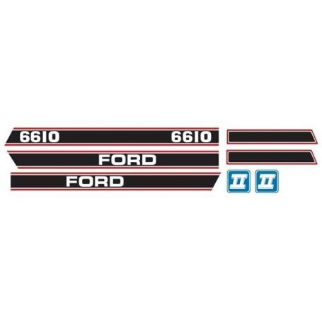 Sticker Ford 6610 Force 2 Rouge & Noir pour FORD Sticker Ford 6610 Force 2 Rouge & Noir pour FORD