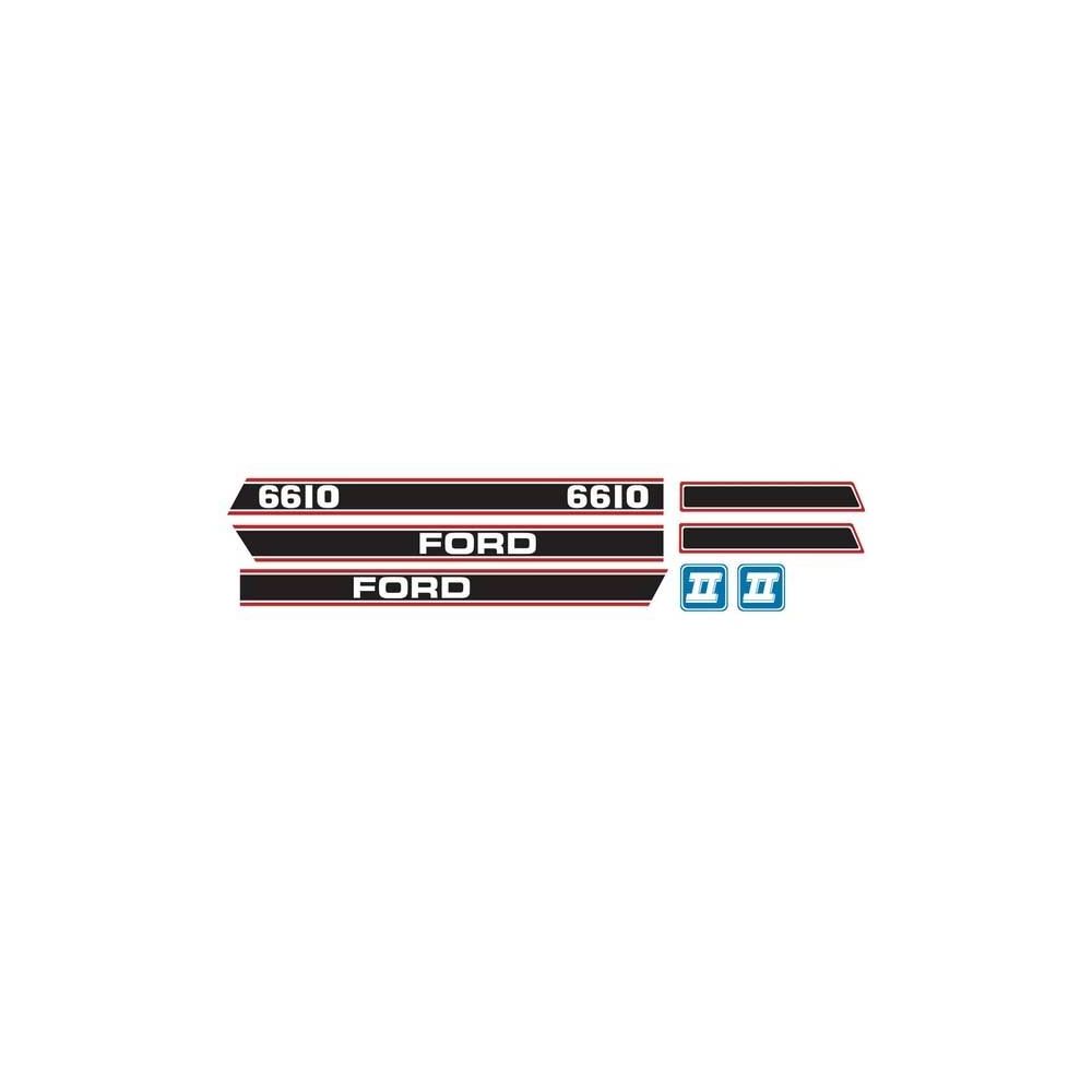 Sticker Ford 6610 Force 2 Rouge & Noir pour FORD