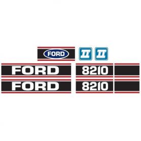 Sticker Ford 8210 Force 2 Rouge & Noir pour FORD