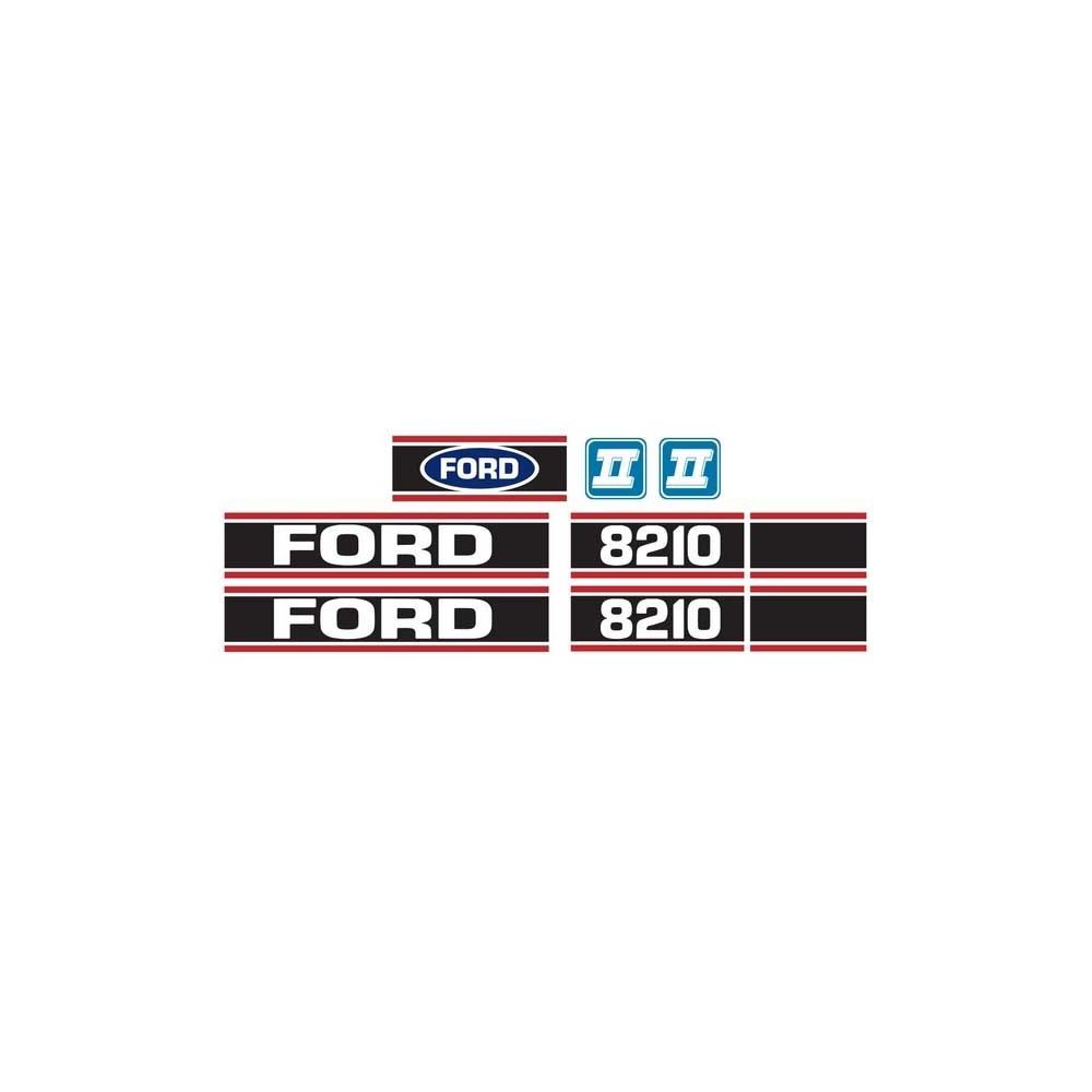 Sticker Ford 8210 Force 2 Rouge & Noir pour FORD